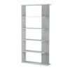 Modern White and Concrete Bookcase