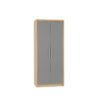 Bedroom Set in Light Oak Effect Veneer Grey High Gloss Bedroom Set in Light Oak Effect Veneer Grey High Gloss