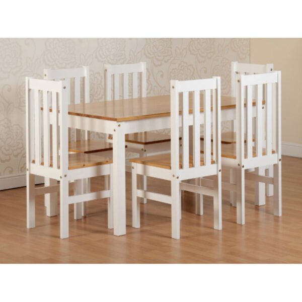 Sophia Contemporary Solid Pine Dining Set – 6 Chairs Sophia Contemporary Solid Pine Dining Set – 6 Chairs