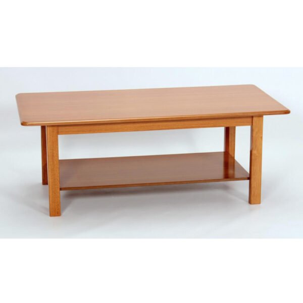 Ideal Solid Wood Coffee Table with Shelf