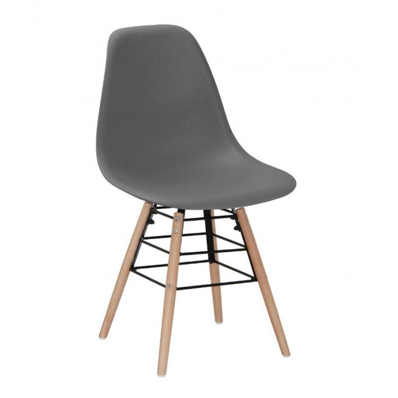 Solid Plastic Chair with Solid Beech Legs